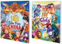 151 Tales from China and 151 Stories for Girls I Combo of 2 Books I Stories in English For kids By Gowoo