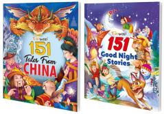151 Tales from China and 151 Goodnight Stories I Pack of 2 Books I Perfect Gift For 9+ Kids By Gowoo