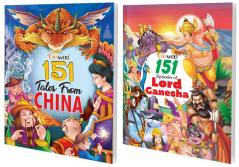 151 Tales from China and 151 Episodes of Lord Ganesha I Set of 2 Books I Best Selling Stories Collection By Gowoo
