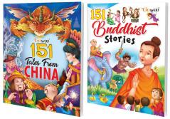 151 Tales from China and 151 Buddhist Stories I Combo of 2 Books I Learning Stories for Children By Gowoo
