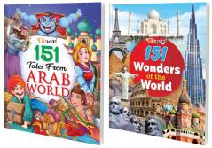 151 Tales from Arab World and 151 Wonders of the World I Gift Pack of 2 Books I Collection of Humorous Stories for kids By Gowoo