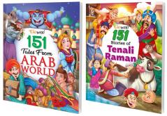 151 Tales from Arab World and 151 Stories of Tenali Raman I Combo pack of 2 Books I Illustrated Stories For Kids By Gowoo