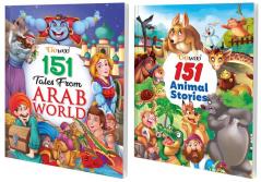 151 Tales from Arab World and 151 Animal Stories I Set of 2 Books I Must Read Short Stories For Kids By Gowoo