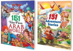 151 Tales from Arab World and 151 Adventure Stories I Combo of 2 Books I Perfect Gift for Kids By Gowoo