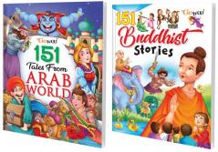 151 Tales from Arab World and 151 Buddhist Stories I Combo of 2 Books I Easy to read Stories For Children By Gowoo