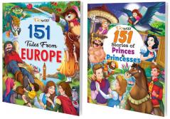 151 Tales from Europe and 151 Stories of Princes & Princesses I Combo pack of 2 Books I 300+ stories for your kids By Gowoo