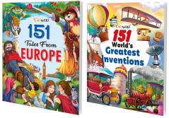 151 Tales from Europe and 151 World’s Greatest Inventions I Set of 2 Books I Easy to read Story Books By Gowoo