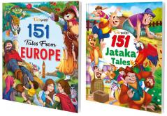 151 Tales from Europe and 151 Jataka Tales I Pack of 2 Books I perfect Gift for Growing Minds By Gowoo