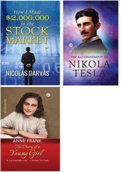 How I Made $2000000 in the Stock Market + My Inventions: The Autobiography of Nikola Tesla + The Diary of a Young Girl (Hardback)