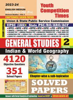 2023-24 UPSC State PSC(Pre) General Studies Vol.2 Indian & World Geography Solved Papers