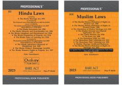 COMBO  OF 2 BARE ACTS FOR LAW STUDENTS/JUDICIARY ASPIRANTS HINDU LAW MUSLIM LAW