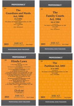 Combo of 4 Books (Hindu Laws Partition Act Family Courts Act G&W Act)