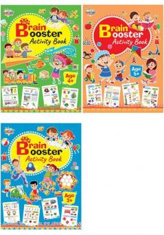 Set of 3 Brain Booster Activity Books (3 to 5 years old)