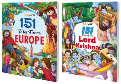 151 Tales from Europe and 151 Episodes of Lord Krishna I Combo pack of 2 Books I Story Books Set for Kids By Gowoo