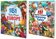 151 Tales from Europe and 151 World-Famous Bravery Tales I Set of 2 Books I Best Selling Stories Collection By Gowoo