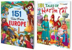 151 Tales from Europe and 151 Tales of Hatim Tai I Combo of 2 Books I Learning Stories for Children By Gowoo