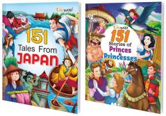 151 Tales from Japan and 151 Stories of Princes & Princesses I Gift Pack of 2 Books I Stories for kids By Gowoo