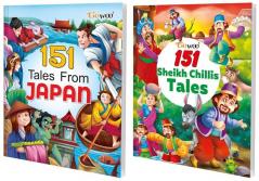 151 Tales from Japan and 151 Sheikh Chilli's Tales I Pack of 2 Books I Story Books for 8 years to 13 years children By Gowoo