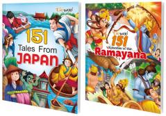 151 Tales from Japan and 151 Episodes of the Ramayana I Combo pack of 2 Books I Collection of stories for personality development of kids