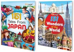 151 Tales from Japan and 151 Wonders of the World I Pack of 2 Books I Illustrated Stories For Children By Gowoo