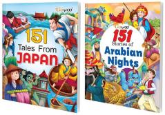 151 Tales from Japan and 151 Stories of Arabian Nights I Combo pack of 2 Books I Illustrated Stories For Kids