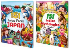 151 Tales from Japan and 151 Indian Mythological Stories I Pack of 2 Books I Most Lovable story books for kids By Gowoo