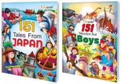 151 Tales from Japan and 151 Stories for Boys I Set of 2 Books I Best Engaging Stories For Children By Gowoo