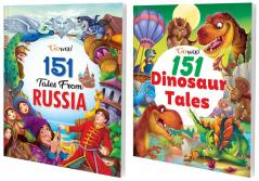 151 Tales from Russia and 151 Dinosaur Tales I Gift Pack of 2 Books I Best Selling Collection of Stories By Gowoo