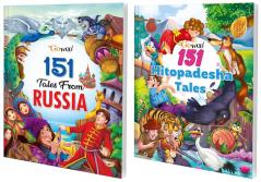 151 Tales from Russia and 151 Hitopadesha Tales I Set of 2 Books I Easy to read Stories For Kids By Gowoo