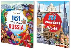 151 Tales from Russia and 151 Wonders of the World I Combo of 2 Books I Humorous Stories for 9+ Children By Gowoo