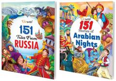 151 Tales from Russia and 151 Stories of Arabian Nights I Gift Pack of 2 Books I Perfect Bag for creative minds By Gowoo