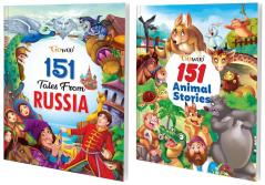 151 Tales from Russia and 151 Animal Stories I Combo pack of 2 Books I 300+ stories for Children By Gowoo