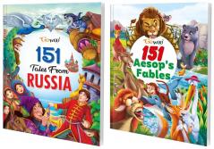 151 Tales from Russia and 151 Aesop's Fables I Gift Pack of 2 Books I Interactive Stories For Growing Children By Gowoo