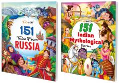 151 Tales from Russia and 151 Indian Mythological Stories I Combo of 2 Books I Stories in English For kids By Gowoo