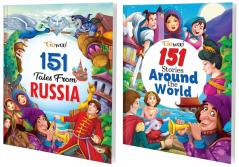 151 Tales from Russia and 151 Stories Around the World I Combo pack of 2 Books I Best Collection of Stories for kids By Gowoo