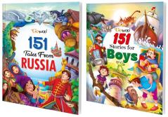 151 Tales from Russia and 151 Stories for Boys I Pack of 2 Books I Must Read Collection of Stories By Gowoo