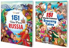 151 Tales from Russia and 151 World-Famous Bravery Tales I Pack of 2 Books I Stories in English For Growing Minds By Gowoo