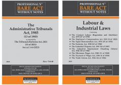 Combo of Labour & Industrial Laws (Containing 9 Acts) Administrative Tribunals Act 1985 Bare Acts without Notes for All India Bar Exams AIBE and other competitive examinations