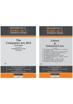 Combo of Labour & Industrial Laws (Containing 9 Acts) Companies Act 2013 Bare Acts without Notes for All India Bar Exams AIBE and other competitive examinations