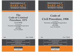 The Code Of Civil Procedure, 1908 With The Code Of Criminal Procedure, 1973 Combo Bare Acts 2022  by Professional