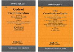 Code of Civil Procedure & Constitution of India Set of 2 Bare Acts