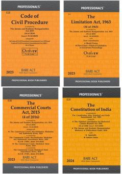 Professional's Civil Acts Combo: Includes Constitution of India, Limitation Act, Commercial Courts Act,Code of Civil Procedure