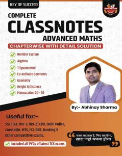 Complete Classnotes Advanced Maths | Chapterwise with Detail Solution