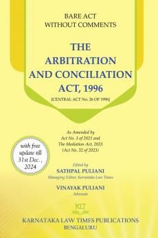 The Arbitration And Conciliation Act,1996 - Bare Acts Without Comments