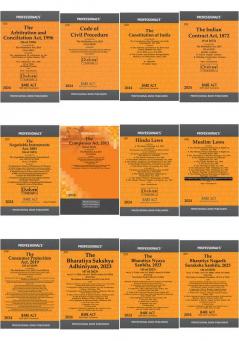 Integrated Legal Framework 2024: BNS BSA Arbitration Mediation BNSS & Major Acts (Set of 12 Books)