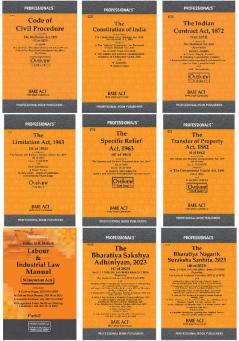 Complete Legal Reference Compendium 2024: BNSS BSA Contracts Property and Labour Laws ( Set of 9 Books)
