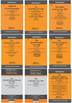 Advanced Legal Reference Guide 2024: Specific Relief Limitation BNSS Property Contracts CPC and Administrative Tribunals (Set of 9 Books)