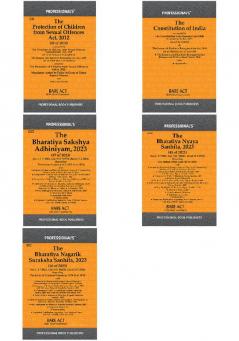 Complete Legal Reference and Reform Manual 2024: POCSO BSA Constitution BNS and Bharatiya Nagarik Suraksha Sanhita(Set of 5 Books)