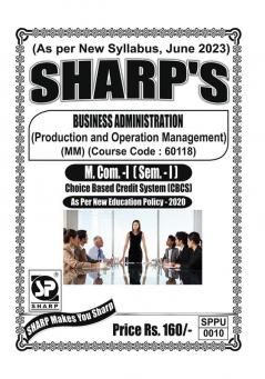 Production and  Operation ManagementFirst Year M.ComSem-I-English