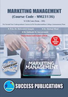 Marketing Management(S.Y.B.ComS.P. CollegeSem.-III)
